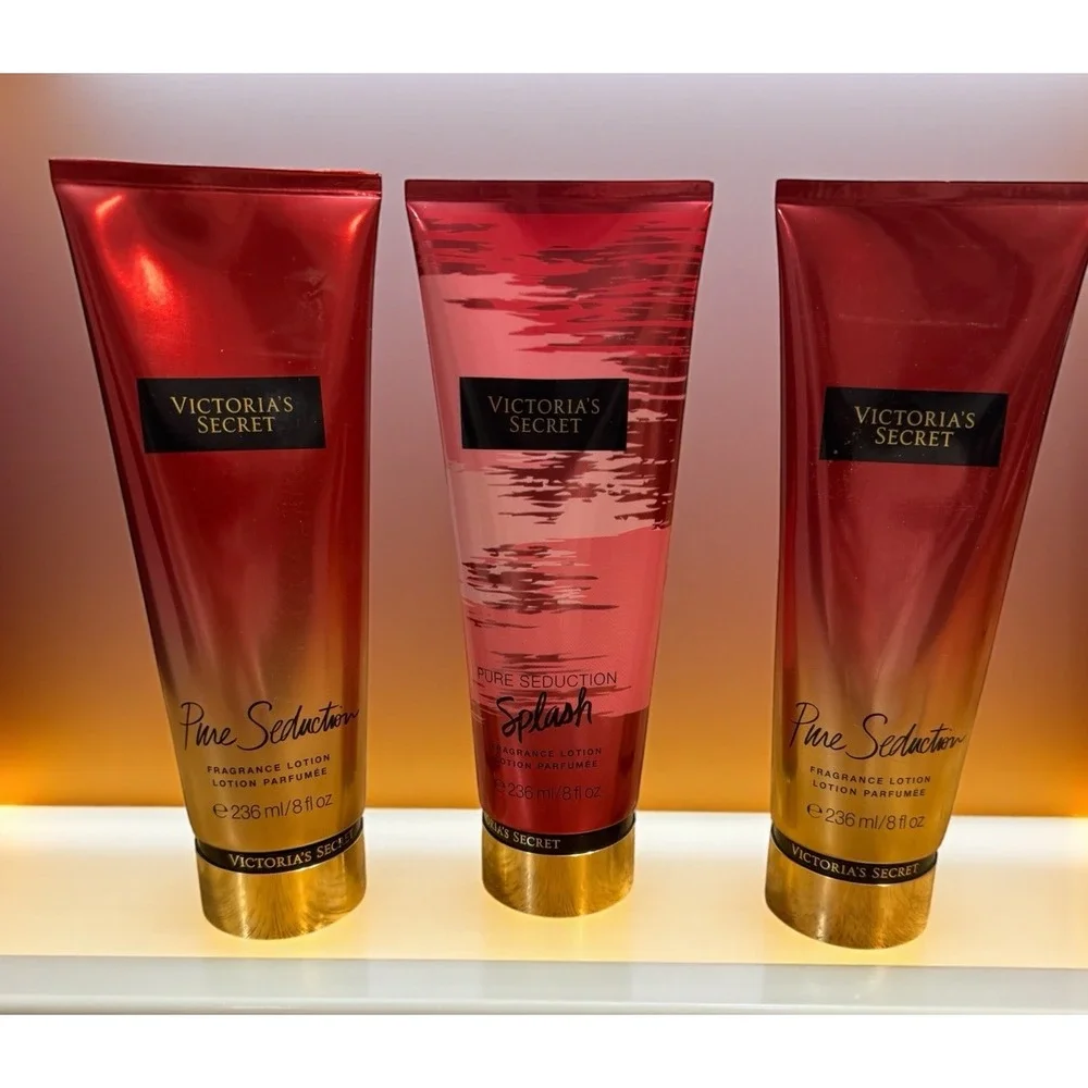 Lot of 3 🔥Victoria's Secret 🤑Pure Seduction & Splash Fragrance Lotion 8oz New